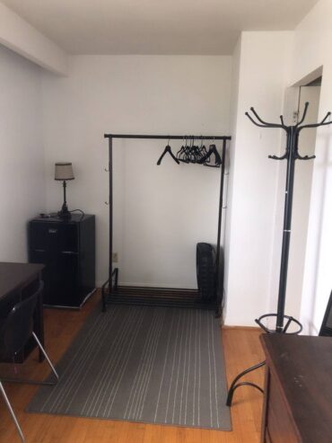 يك اتاق بزرگ طبقه دوم ، مبله ، نور صبحگاهى بسمت شمال