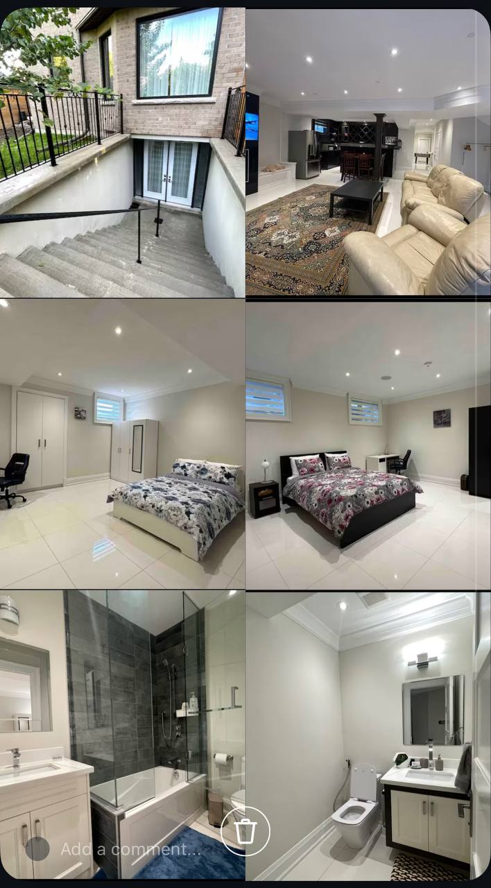 #تورنتو #نورث-یورک #دوخوابه #واک-اوت #بیسمنت